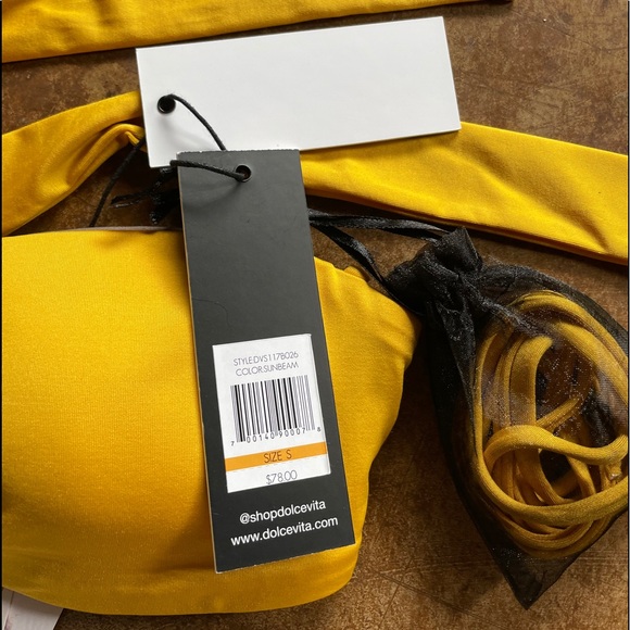NWT yellow bikini swimsuit set - Picture 3 of 7